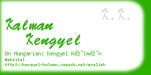 kalman kengyel business card
